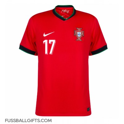 Portugal Rafael Leao #17 Fußballbekleidung Heimtrikot EM 2024 Kurzarm Portugal Rafael Leao #17 Fußballbekleidung Heimtrikot EM 2024 Kurzarm